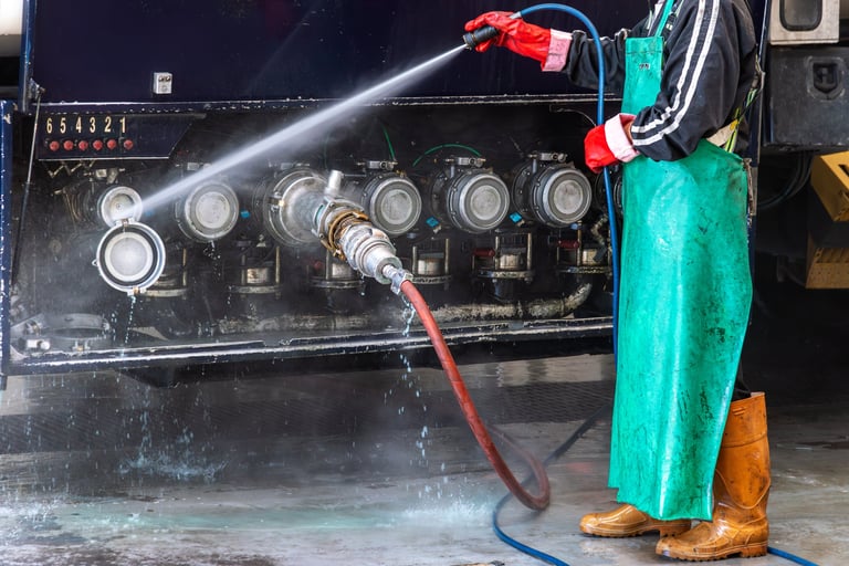 Tanker truck wash